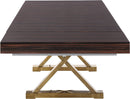 Excel Brown Zebra Wood Veneer Lacquer Extendable Dining Table (3 Boxes) - Town Of Bargains Furniture - NY