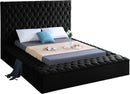 Bliss Black Velvet Full Bed (3 Boxes) - Town Of Bargains Furniture - NY