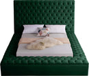 Bliss Green Velvet King Bed (3 Boxes) - Town Of Bargains Furniture - NY