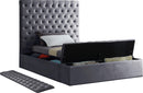 Bliss Grey Velvet Twin Bed (3 Boxes) - Town Of Bargains Furniture - NY