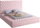 Bliss Pink Velvet Queen Bed (3 Boxes) - Town Of Bargains Furniture - NY