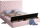 Bliss Pink Velvet King Bed (3 Boxes) - Town Of Bargains Furniture - NY