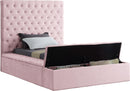 Bliss Pink Velvet Twin Bed (3 Boxes) - Town Of Bargains Furniture - NY