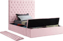 Bliss Pink Velvet Twin Bed (3 Boxes) - Town Of Bargains Furniture - NY