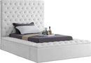 Bliss White Velvet Twin Bed (3 Boxes) - Town Of Bargains Furniture - NY