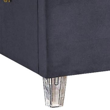 Candace Grey Velvet Twin Bed - Town Of Bargains Furniture - NY