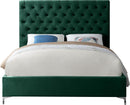 Cruz Green Velvet Queen Bed - Town Of Bargains Furniture - NY