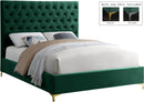 Cruz Green Velvet Queen Bed - Town Of Bargains Furniture - NY