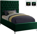 Cruz Green Velvet Twin Bed - Town Of Bargains Furniture - NY