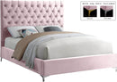 Cruz Pink Velvet Queen Bed - Town Of Bargains Furniture - NY