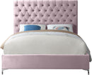 Cruz Pink Velvet Queen Bed - Town Of Bargains Furniture - NY