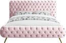 Delano Pink Velvet Queen Bed - Town Of Bargains Furniture - NY