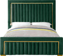 Dolce Green Velvet King Bed (3 Boxes) - Town Of Bargains Furniture - NY