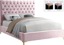 Cruz Pink Velvet Full Bed - Town Of Bargains Furniture - NY