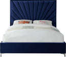 Eclipse Navy Velvet King Bed - Town Of Bargains Furniture - NY
