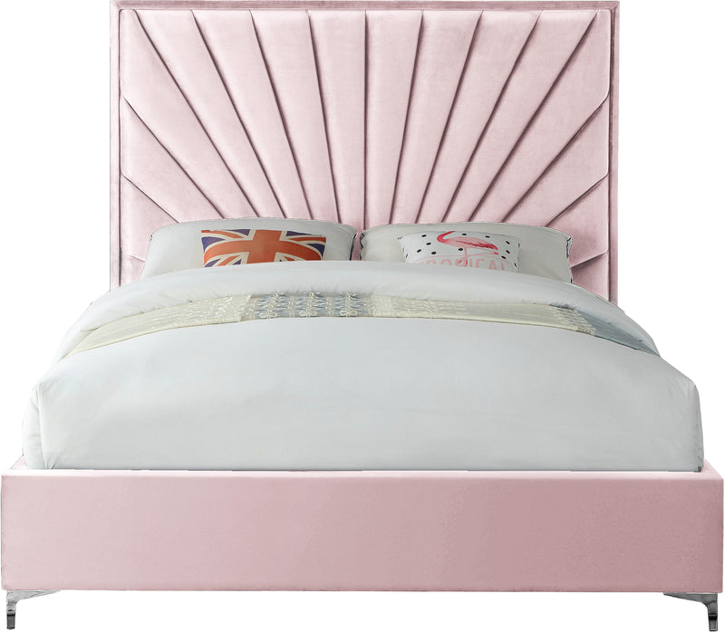 Eclipse Pink Velvet King Bed - Town Of Bargains Furniture - NY