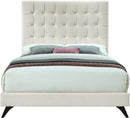 Elly Cream Velvet Full Bed - Town Of Bargains Furniture - NY