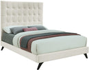 Elly Cream Velvet King Bed - Town Of Bargains Furniture - NY