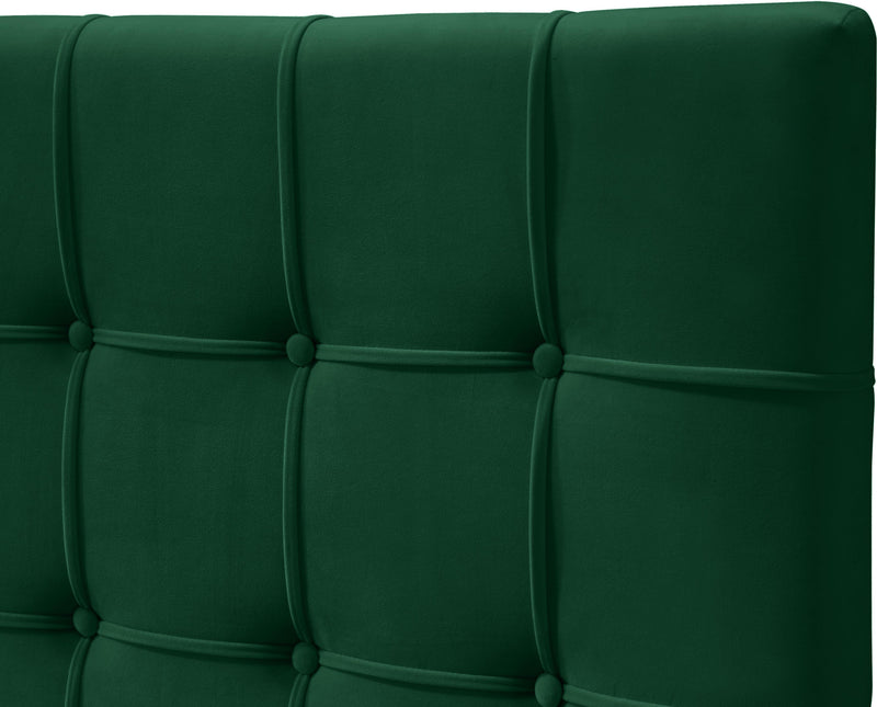 Elly Green Velvet Queen Bed - Town Of Bargains Furniture - NY