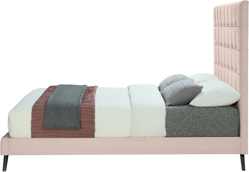 Elly Pink Velvet Queen Bed - Town Of Bargains Furniture - NY