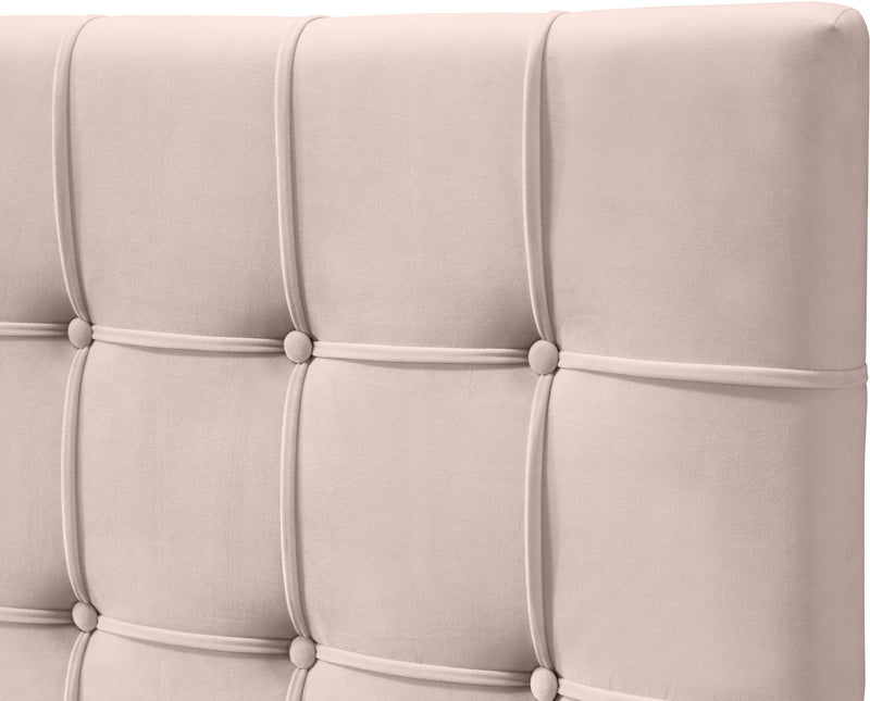 Elly Pink Velvet Queen Bed - Town Of Bargains Furniture - NY