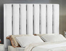 Enzo White Velvet King Bed