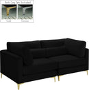 Julia Black Velvet Modular Sofa - Town Of Bargains Furniture - NY