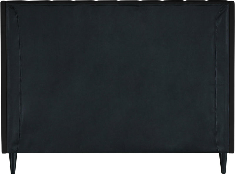 Eva Black Velvet Queen Bed - Town Of Bargains Furniture - NY