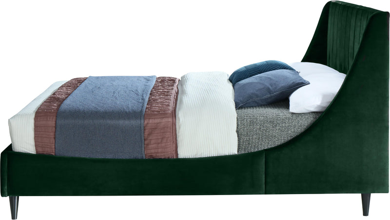 Eva Green Velvet Queen Bed - Town Of Bargains Furniture - NY