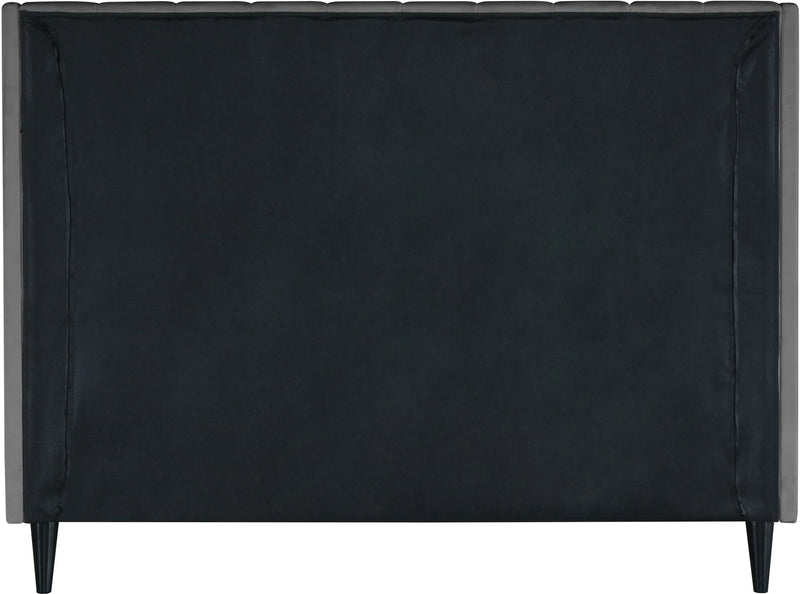 Eva Grey Velvet Queen Bed - Town Of Bargains Furniture - NY
