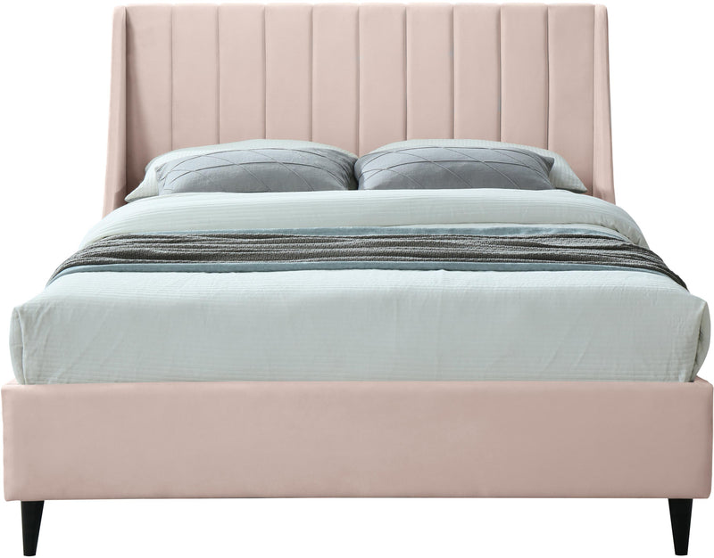 Eva Pink Velvet King Bed - Town Of Bargains Furniture - NY