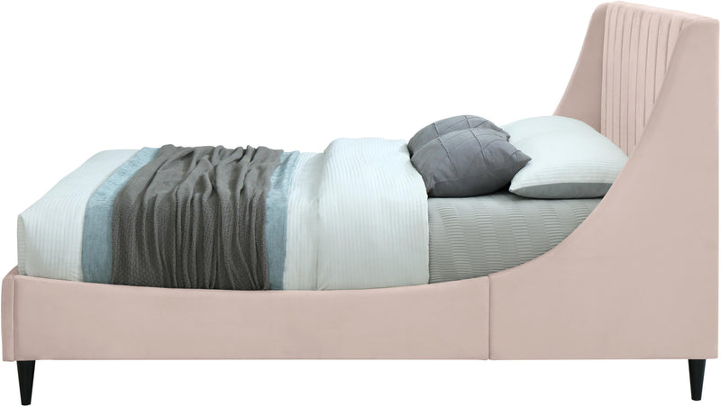 Eva Pink Velvet King Bed - Town Of Bargains Furniture - NY
