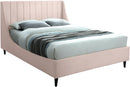 Eva Pink Velvet King Bed