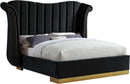 Flora Black Velvet King Bed (3 Boxes) - Town Of Bargains Furniture - NY