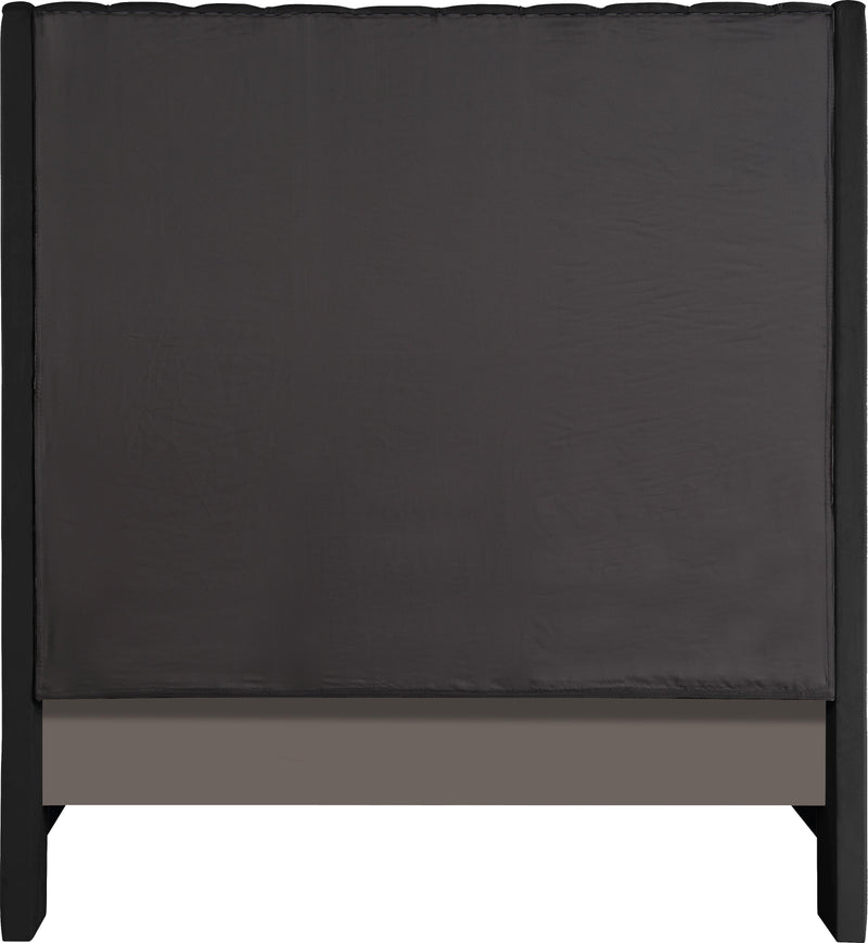 Fritz Black Velvet King Bed - Town Of Bargains Furniture - NY