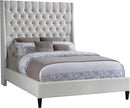 Fritz Cream Velvet King Bed