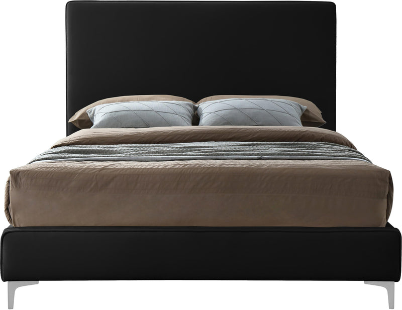 Geri Black Velvet Queen Bed - Town Of Bargains Furniture - NY