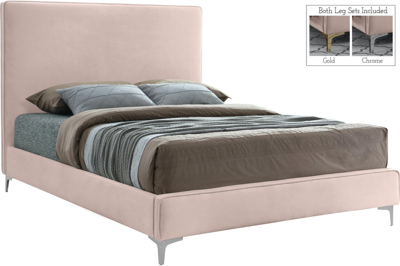 Geri Pink Velvet King Bed - Town Of Bargains Furniture - NY