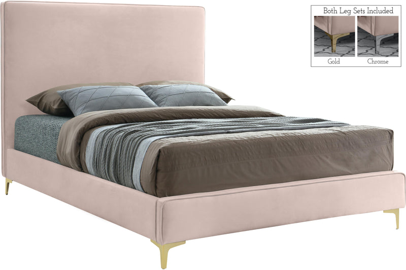 Geri Pink Velvet King Bed - Town Of Bargains Furniture - NY