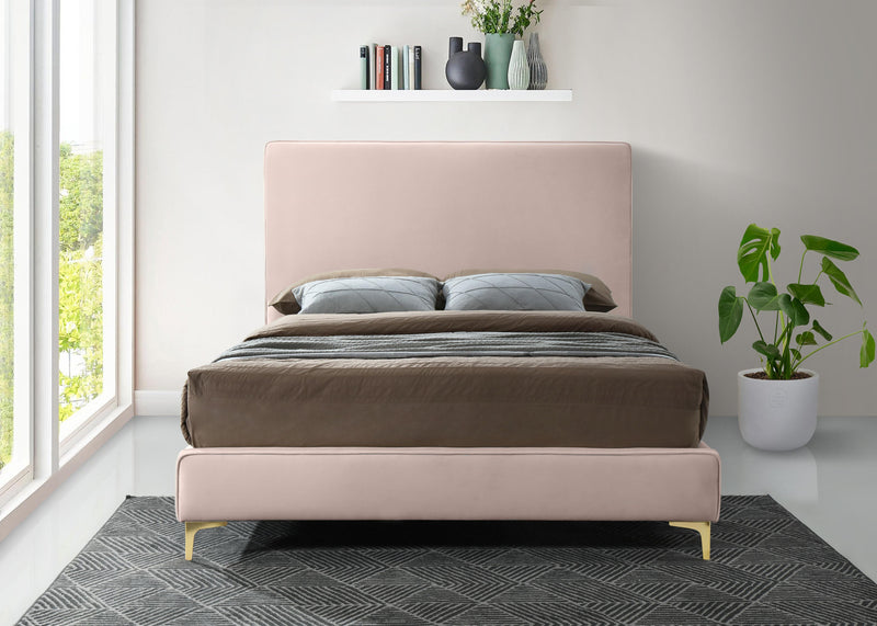 Geri Pink Velvet King Bed - Town Of Bargains Furniture - NY