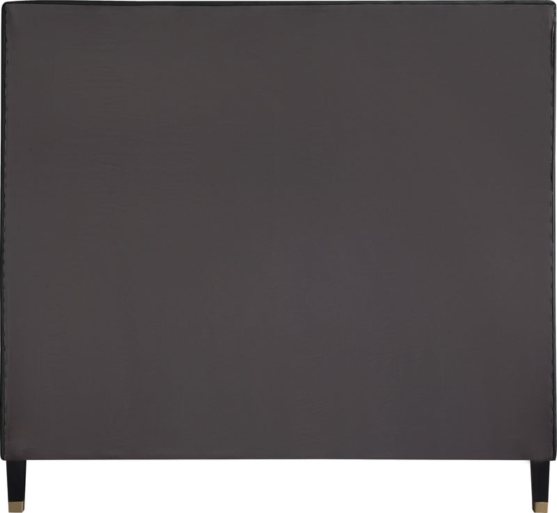 Harlie Black Velvet Queen Bed - Town Of Bargains Furniture - NY