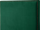 Harlie Green Velvet Queen Bed