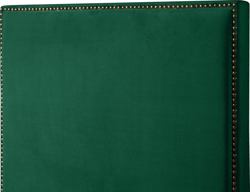Harlie Green Velvet Queen Bed - Town Of Bargains Furniture - NY