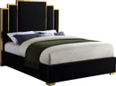 Hugo Black Velvet King Bed - Town Of Bargains Furniture - NY