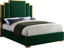 Hugo Green Velvet Queen Bed - Town Of Bargains Furniture - NY