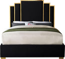Hugo Black Velvet King Bed - Town Of Bargains Furniture - NY