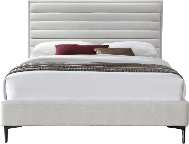 Hunter Cream Linen Queen Bed - Town Of Bargains Furniture - NY