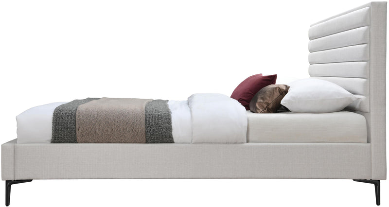 Hunter Cream Linen Queen Bed - Town Of Bargains Furniture - NY