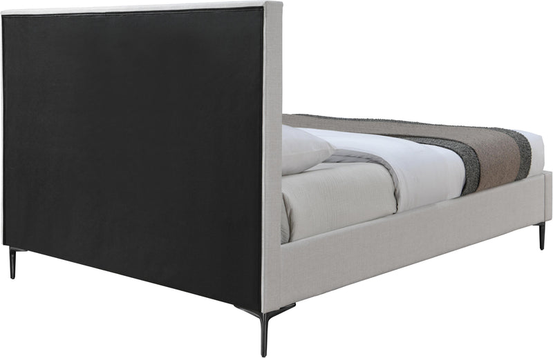 Hunter Cream Linen Queen Bed - Town Of Bargains Furniture - NY