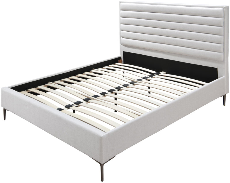 Hunter Cream Linen Queen Bed - Town Of Bargains Furniture - NY